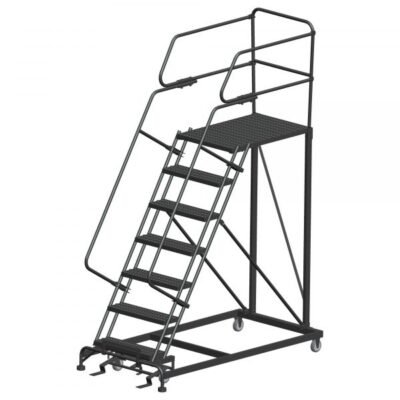 Ballymore SW-SEP7-2472 Steel Work Platform with Safety Gate 7 Steps 106-inch Height 24×72-inch Deck
