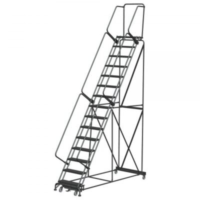 Ballymore 154014X Industrial Steel Rolling Ladder 15 Steps 183-inch Height,