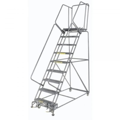 Ballymore 093214X 9-Step Rolling Ladder 123″H Serrated Grating