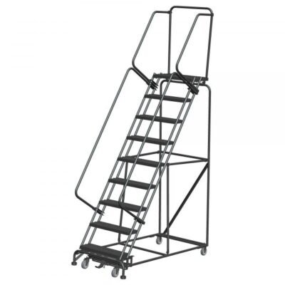 Ballymore WA093214G 9-Step Rolling Ladder 123″H Grip Strut