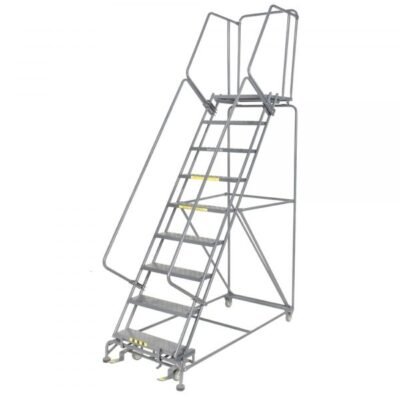 Ballymore 093221G 9-Step Rolling Ladder 123″H Grip Strut