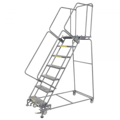 Ballymore 073221G 7-Step Rolling Ladder 103″H Grip Strut