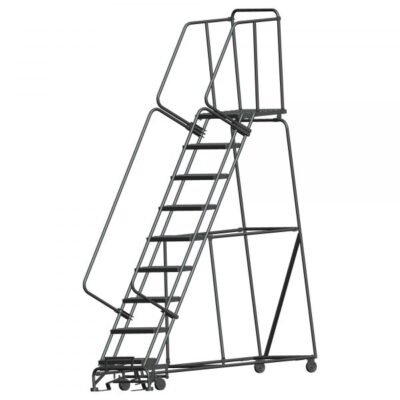 Ballymore 093221P 9-Step Rolling Ladder 123″H Perforated