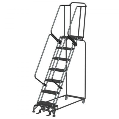 Ballymore 072421G 7-Step Narrow Aisle Ladder 103″H Grip Strut