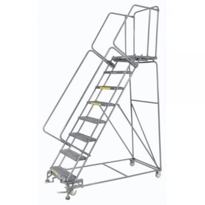 Ballymore 083214G 8-Step Rolling Ladder 113″H Grip Strut