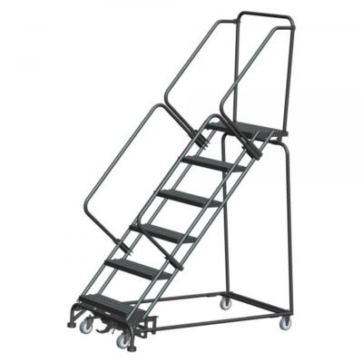 Ballymore WA-SW-62414X Heavy Duty Steel Rolling Ladder 6 Steps 93-inch Height