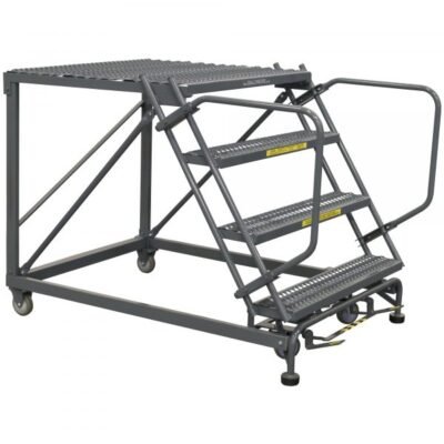 Ballymore SNR4-2472 Low-Profile Steel Rolling Platform 4 Steps 40-inch Height 24×72-inch Deck