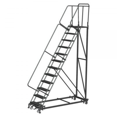 Ballymore ML154021G Heavy Duty Steel Rolling Ladder 15 Steps 180-inch Height
