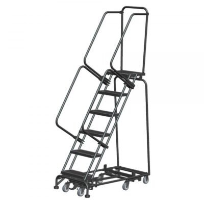 Ballymore SPL-6-X Safety Lock Steel Rolling Ladder 6 Steps 93-inch Height,