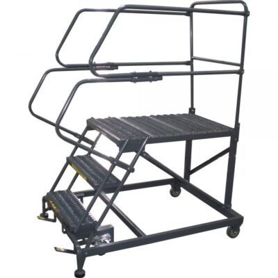 Ballymore SEP3-2436 Single Entry Rolling Steel Work Platform 3 Steps 66-inch Height 24×36-inch Deck