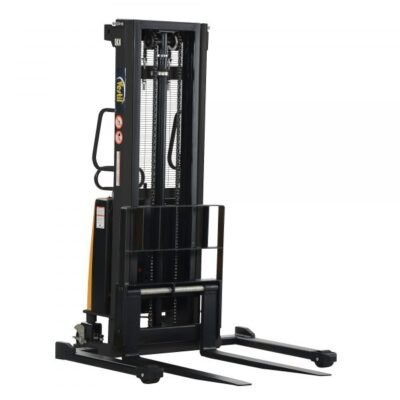 Vestil SL-118-AA Adjustable Powered Pallet Stacker (2000lb Capacity, 118in. Lift)