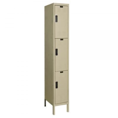 Hallowell UEL1258-3A-PT DigiTech Electronic Locker, Three Tier (78″H x 12″W x 15″D, Tan, Add-On)