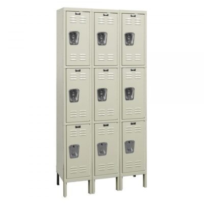 Hallowell U3288-3PT Triple Tier Premium Locker 78in H Tan