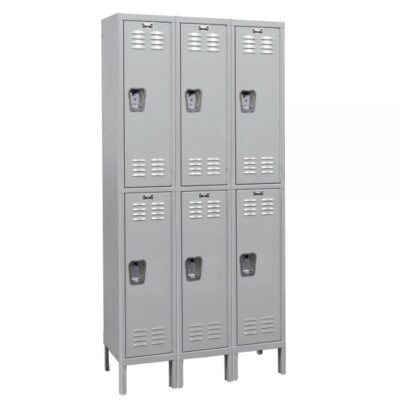 Hallowell U3258-6HDV-HG Heavy-Duty Ventilated Locker, Six Tier (78″H x 36″W, Dark Gray, Starter)