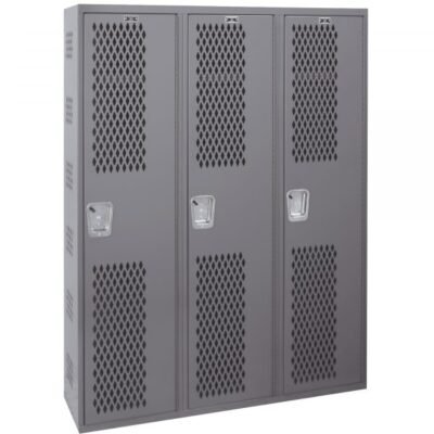 Hallowell HWBA282-111HG Welded Single-Point Vented Locker, Single Tier (72″H x 36″W, Dark Gray, Starter)