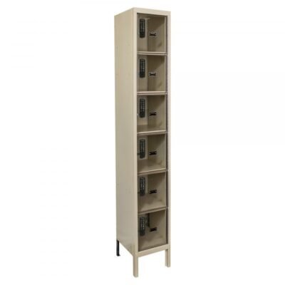Hallowell UESVP1258-6PT DigiTech Safety-View Plus Locker, Six Tier (78″H x 12″W, Tan, Starter)
