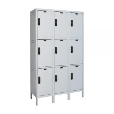 Hallowell UELBP3888-3A-PL 3-Tier Electronic Laptop/Backpack Locker, 78″H x 54″W, Gray (Add-On)