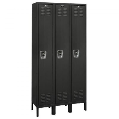 Hallowell UW3282-3A-W-RO All-Wood Club Locker, Triple Tier (72″H x 36″W, Brown, Add-On)