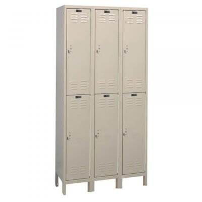 Hallowell UH3258-2A-PT Value Max Locker, Double Tier (78″H x 36″W, Tan, Add-On)