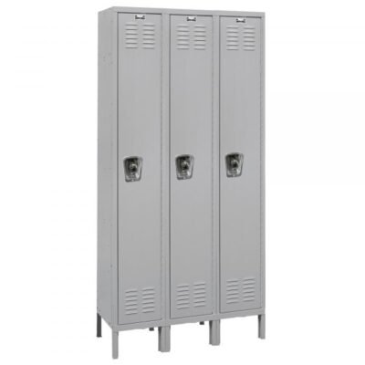 Hallowell U3282-3MR Black Tie Locker, Triple Tier (72″H x 12″W, Black, Starter, MR Code)
