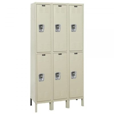 Hallowell URB3258-2A-PT ReadyBuilt Locker, Double Tier (78″H x 36″W, Tan, Add-On)
