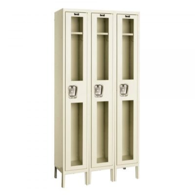 Hallowell U3228-3A-PL Premium Steel Locker, Triple Tier (78″H x 36″W, Gray, Add-On)