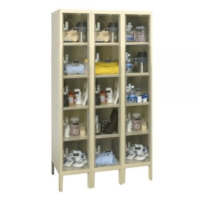 Hallowell USVP3226-5A-PT Safety-View Plus Locker, Five Tier (66″H x 36″W, Tan, Add-On)