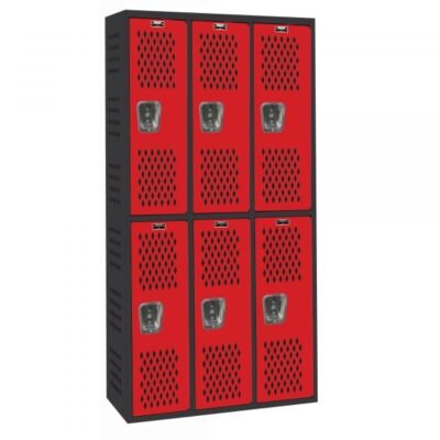 Hallowell AWA282-222MR PE/Gym Locker, Double Tier (72″H x 12″W, Black, Starter)