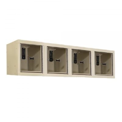 Hallowell UESVP1482-4WMAPT DigiTech Safety-View Wall-Mount Locker, 4-Person (72″H x 48″W, Tan, Add-On)