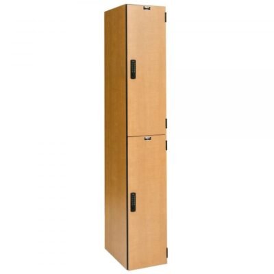 Hallowell PHL1282-2A-E-FA VersaMax Phenolic Locker, Double Tier (72″H x 12″W, Brown, Add-On, Electronic Lock)
