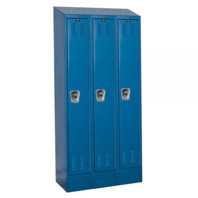 Hallowell U3288-3ME Premium Steel Locker, Triple Tier (78″H x 36″W, Black, Starter)