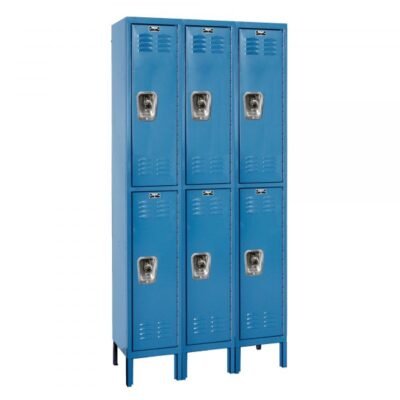 Hallowell URB3288-2A-MB ReadyBuilt Locker, Double Tier (78″H x 36″W, Blue, Add-On)