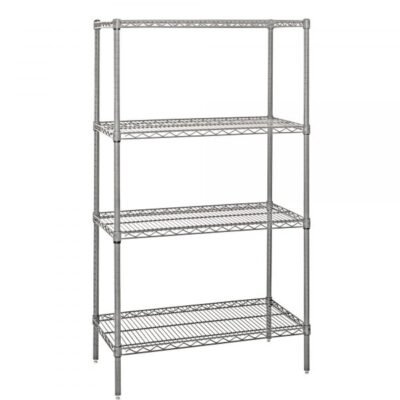 Quantum WR74-3048S 4-Shelf SS Wire Rack (74″H, 30″D x 48″W, Add-On)