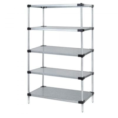 Quantum WR63-2454SG-5 5-Shelf Solid Galvanized Starter Unit, 54in W x 24in D x 63in H