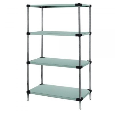 Quantum WRS4-74-2136SS 4-Shelf Solid SS (74″H, 21″D x 36″W, Starter)