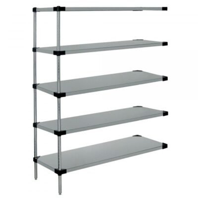 Quantum WRSAD5-54-1448SS 5-Shelf Solid SS (54″H, 14″D x 48″W, Add-On)