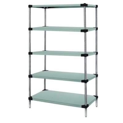 Quantum WRS5-74-1854SS 5-Shelf Solid SS (74″H, 18″D x 54″W, Starter)