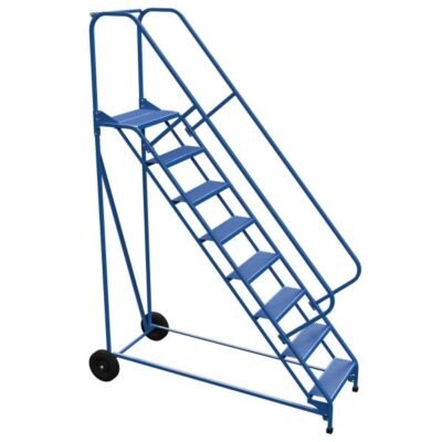 Vestil LAD-RAF-8-24-P-EZ 8-Step Perforated Roll-A-Fold Ladder w/ Easy Roll (110″ H)