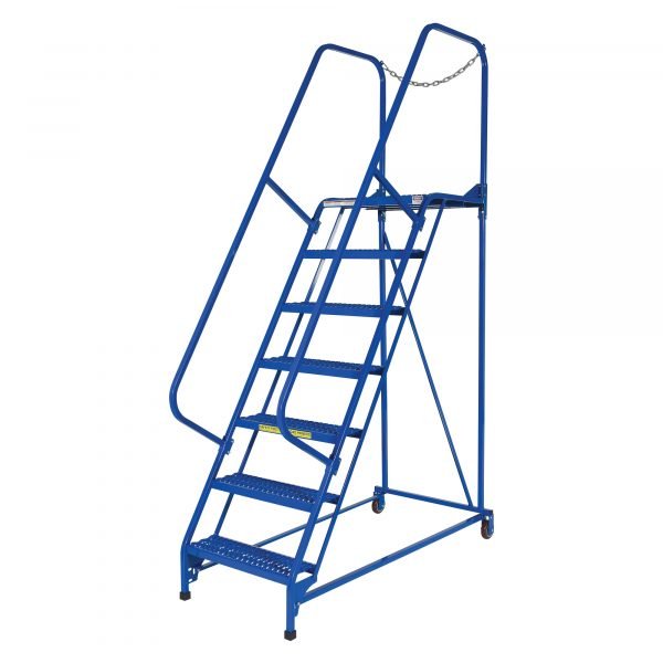 Vestil LAD-MM-7-G 7-Step Grip Strut Maintenance Ladder (100in. Height, Steel) - Image 2