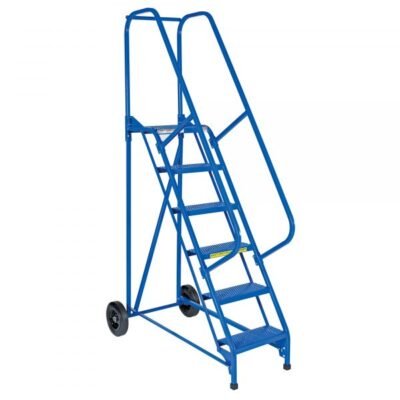 Vestil LAD-RAF-6-P 6-Step Perforated Roll-A-Fold Ladder (90″ H)