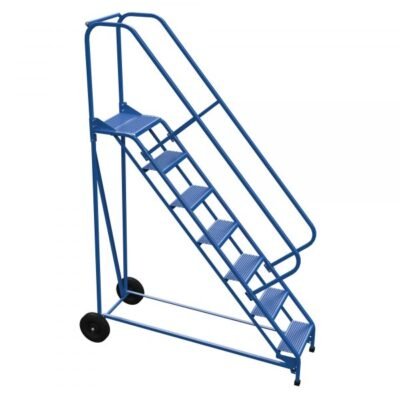 Vestil LAD-RAF-7-P-EZ 7-Step Perforated Roll-A-Fold Ladder w/ Easy Roll (100″ H)