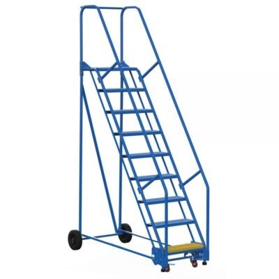 Vestil LAD-9-14-P 9-Step Perforated Steel Warehouse Ladder (120″ H)