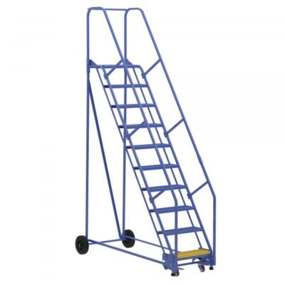 Vestil LAD-10-14-P 10-Step Perforated Warehouse Ladder (130″ H)
