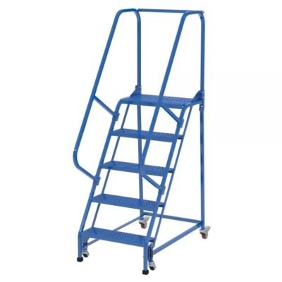 Vestil LAD-PW-26-5-P 5-Step Perforated Steel Warehouse Ladder (80″ H)