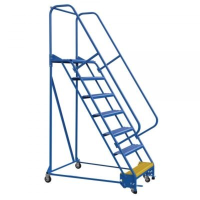 Vestil LAD-PW-32-7-G 7-Step Grip Strut Steel Warehouse Ladder (100″ H)