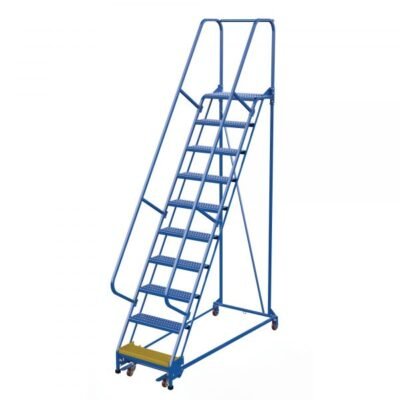 Vestil LAD-PW-26-10-G 10-Step Grip Strut Warehouse Ladder (130″ H, 26″ Wide)