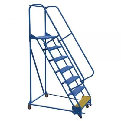 Vestil LAD-PW-32-7-P 7-Step Perforated Steel Warehouse Ladder (100″ H)