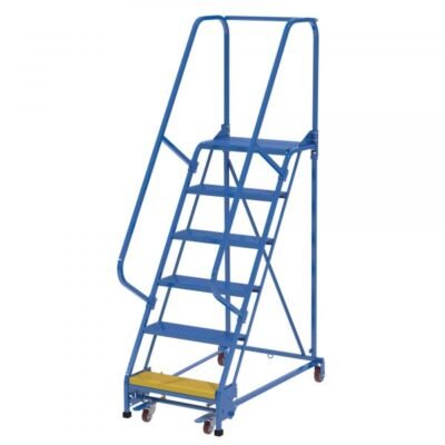 Vestil LAD-PW-26-6-P 6-Step Perforated Steel Warehouse Ladder (90″ H)