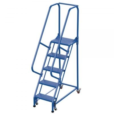 Vestil LAD-PW-18-5-G 5-Step Grip Strut Warehouse Ladder (80″ H, 18″ Wide)