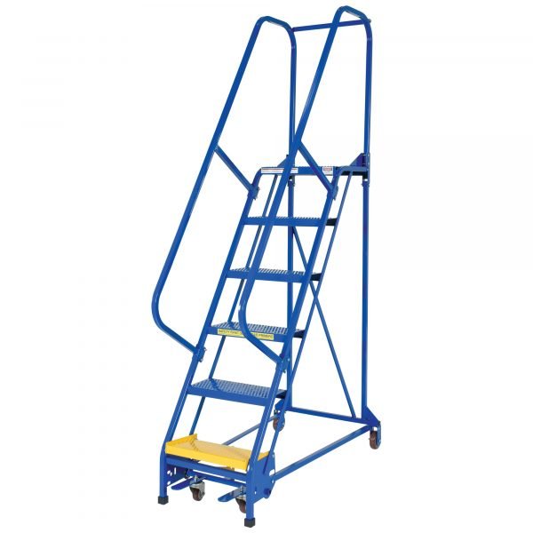 Vestil LAD-PW-18-6-P 6-Step Perforated Warehouse Ladder (90in. Height, Steel) - Image 2